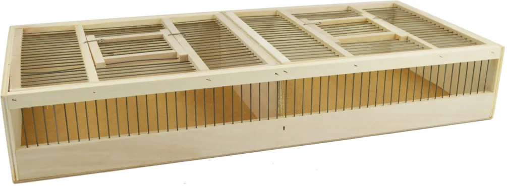 CAGE DE TRANSPORT DOUBLE EN BOIS  68*30*11