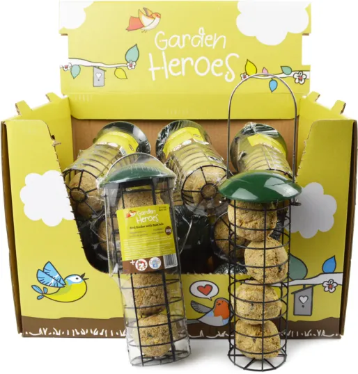 MANGEOIRE AVEC BOULES DE GRAISSE 320g GARDEN HEROES (carton 15 x)