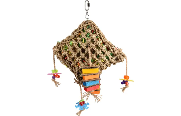 [FLA-110231] JO PERROQUET PAPYR FILET CARRÉ COULEUR MULTI 45CM