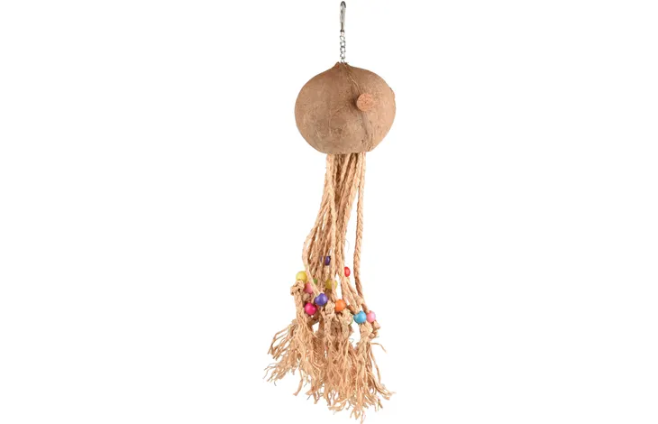 [FLA-110268] JO DUMA OCTOPUS NOIX DE COCO AVEC PERLES COLORÉES 50CM