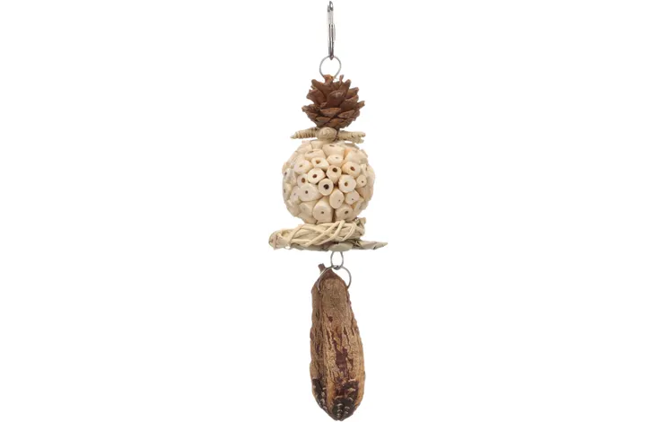 JOUET POUR PERRUCHES BERO BRUN 29CM