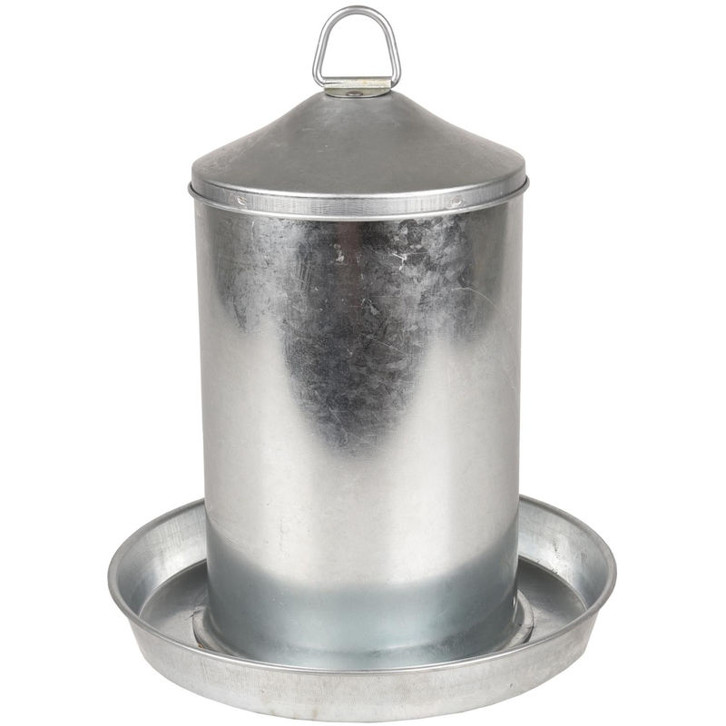 [Fla-310047] Abreuvoir, Dobby Galvanisé, 4 Litres Environ, Pour Poules.